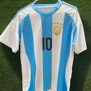Lionel Messi Argentina Blue And White Jersey Sz M